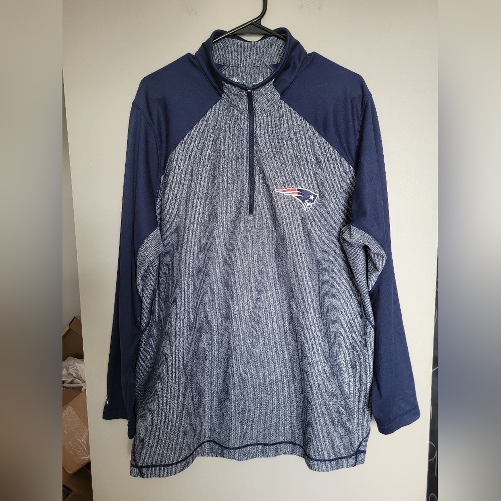 New England Patriots Quarter-Zip Pullover, Size XL